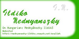 ildiko mednyanszky business card