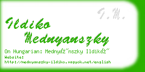 ildiko mednyanszky business card